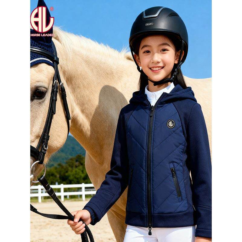 HORSELEADER儿童马术服装男女秋冬户外马术外套防风服骑马装备