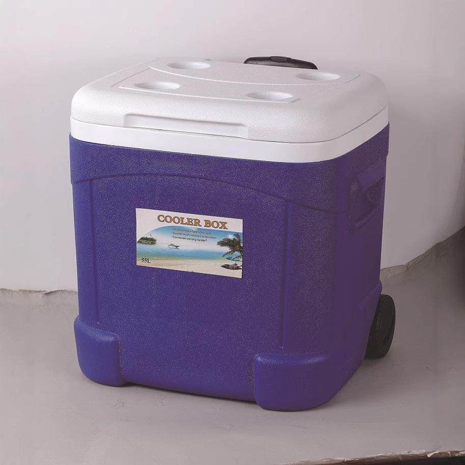 55L升保温箱户外保鲜冷链塑料拉杆冰桶保温桶野餐包冷藏保鲜便携