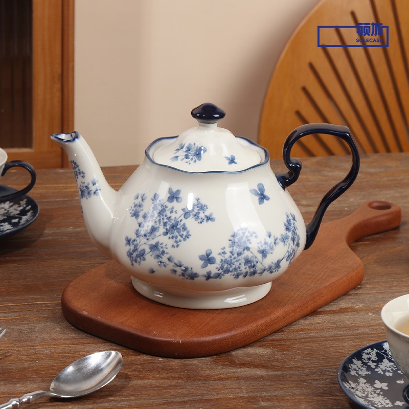 顺祥陶瓷硕加复古水壶泡茶养生壶家用水果茶壶轻奢高档手冲咖啡壶