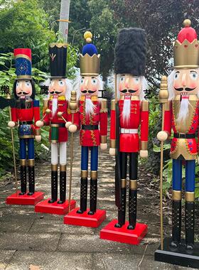 厂家 新款现代胡桃夹子士兵180CM创意摆件胡桃兵木质工艺品