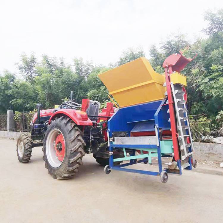 PTO传动花生摘果机400型干湿两用打果机 自动装袋去秧分离机安徽