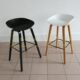 新款 休闲北欧风耐用PP酒吧凳家用四腿高脚椅凳 固定高木腿吧台椅