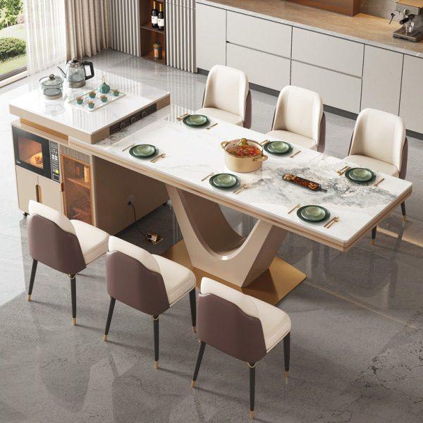 岛台餐桌一体可移动现多功能家用带电磁炉微波炉轻奢岩板中岛台,住宅家具,岛台餐桌,淘宝优惠券,粉丝福利购,淘宝优惠卷