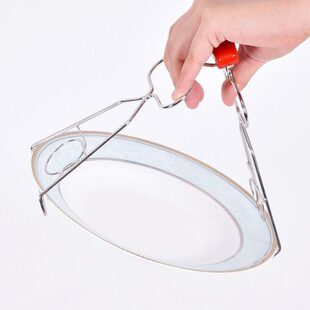 304不锈钢家用防烫夹碗夹隔热蒸菜夹子取碗盘防滑提盘器厨房端菜