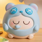 蛋仔布偶熊可爱超大容量卡通储蓄罐少女心搪胶耐摔存钱罐儿童礼物