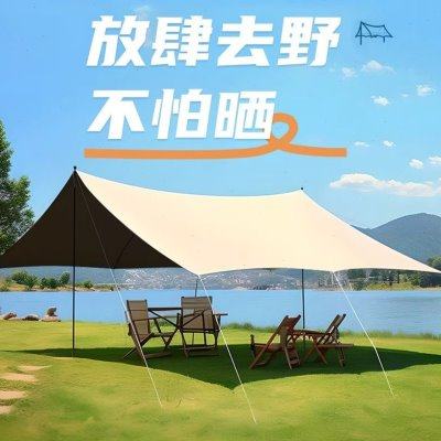 天幕帐篷户外露营遮阳装备便携式野餐八角黑胶棚蝶形野外氛围感伞,户外/登山/野营/旅行用品,天幕,淘宝优惠券,粉丝福利购,淘宝优惠卷
