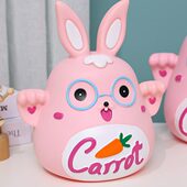 新款 兔子存钱罐网红女孩只进不出储蓄罐儿童防摔创意钱罐生日礼物