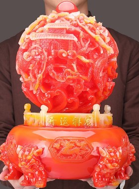招财九转乾坤鼎摆件时来运转九龙鼎送领导高N档装饰品公司开业礼
