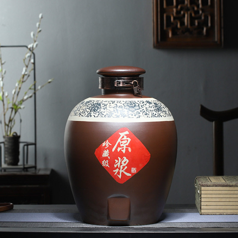 景德镇陶瓷酒缸酒坛子窖藏酒罐仿古泡酒瓶珍藏10斤20斤30斤50斤