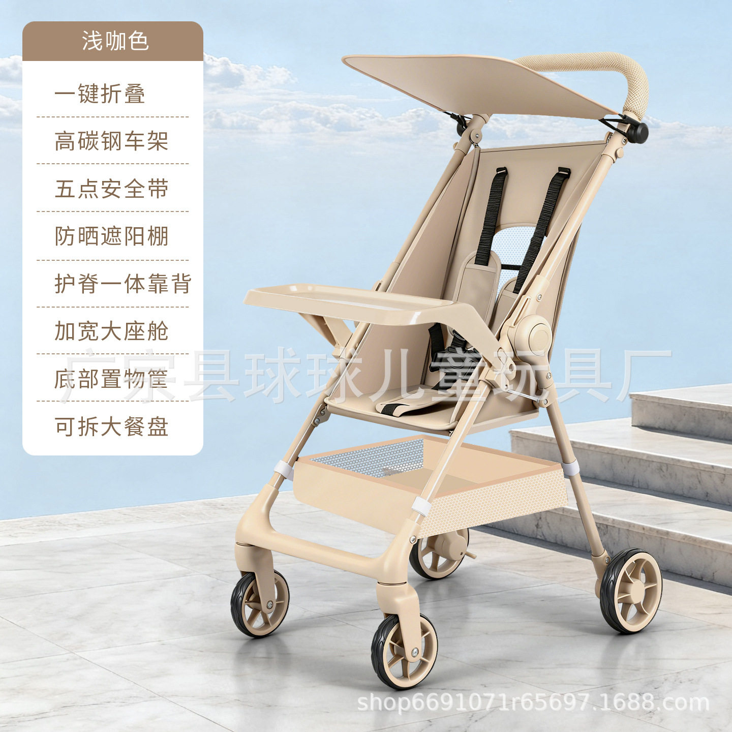 婴儿车便携式外出口袋车可折叠可坐可躺溜娃神器手推车kk口袋车