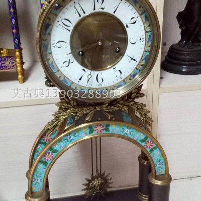欧式座钟 机械钟 样板间别墅豪华摆设纯铜多功能座钟