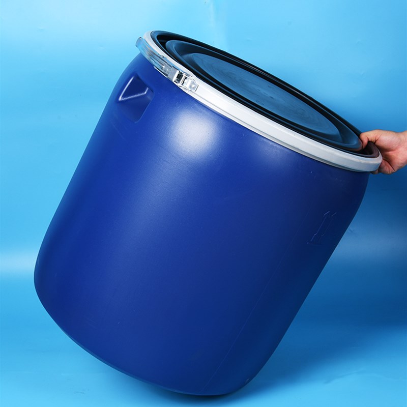 TUF4150L升法兰桶加厚开口塑料桶圆桶带盖储水化工桶海鲜发酵泔水