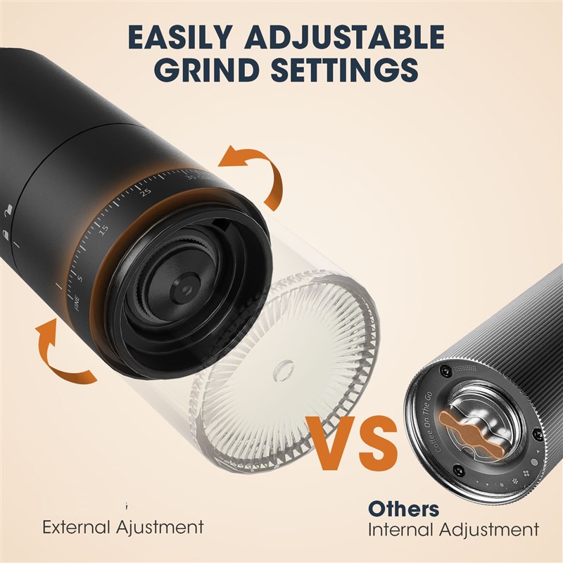 磨豆机咖啡机外置调粗细磨豆机外置调节咖啡磨豆机简单方便操作新