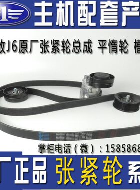 解放J6 锡柴原厂皮带 张紧轮1023015B-36D平惰轮 风扇皮带轮 总成