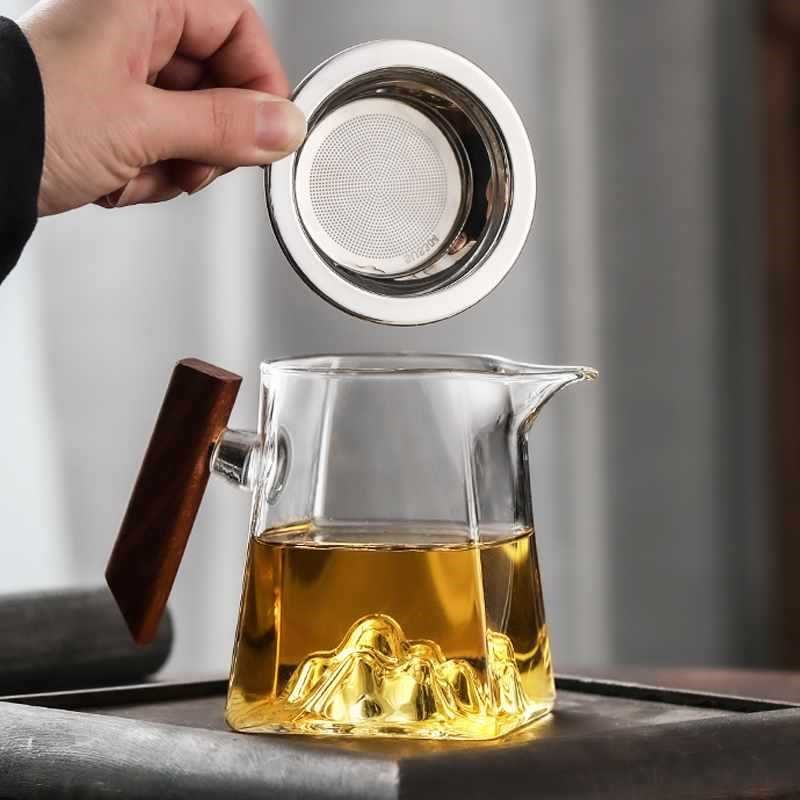 小青柑泡茶壶玻璃冲泡器观山公道杯带茶漏懒人泡茶杯茶具茶滤