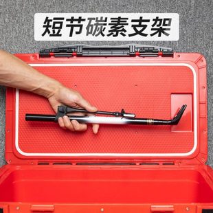 渤洋碳素炮台支架羊角头滑轮带地插钓鱼野钓短节超轻硬多功能竿架