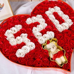 浪漫情人生日教师节礼物女生创意肥皂玫瑰520香皂花束心形礼盒