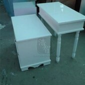 服装 店木质烤漆流水台展示架橱窗展示台道具高低流水台中岛展示柜