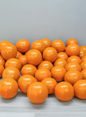 复古爱马橙色双层圆形乳胶气球桔色开业店庆4s店展厅装饰场景布置