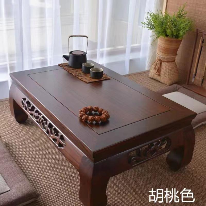 榆木榻榻米茶桌和室几桌飘窗桌炕几矮桌老式炕桌实木阳台学习中式图片