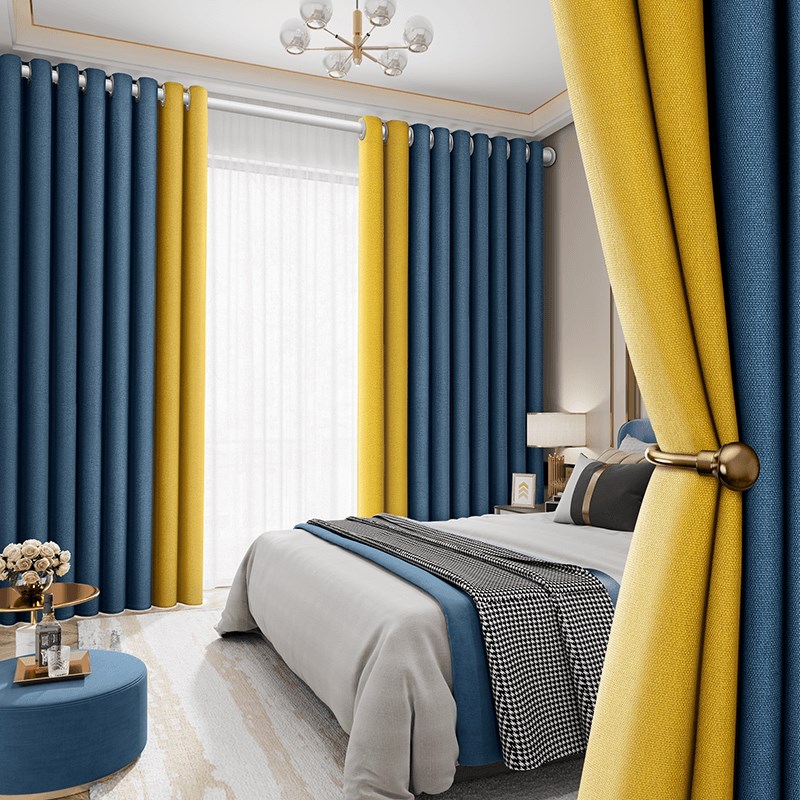 卧室窗帘免打孔安装带伸缩杆全套客厅遮光布流行网红T爆款2021新