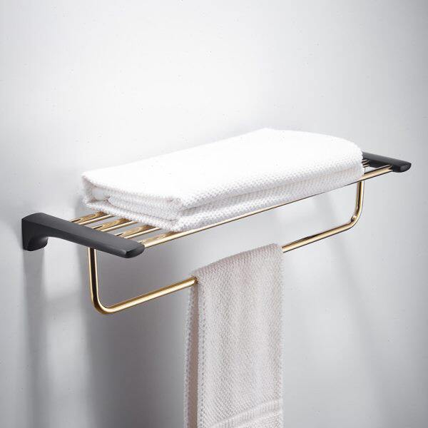 诺宝尼北欧简约锌合金卫生间毛巾架套装浴室置物架多功能壁挂收纳