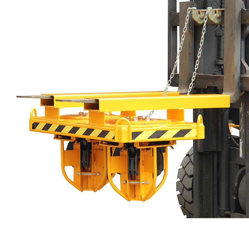 供应四油桶夹具叉车吊钳卸抱桶器吊钩铁塑料桶YL6鹰嘴圆桶夹