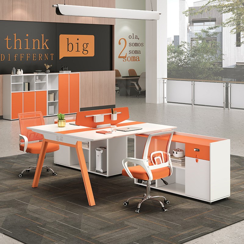 职员办公桌椅组合简约现代4/6人工位卡座屏风隔断财务员工办公桌