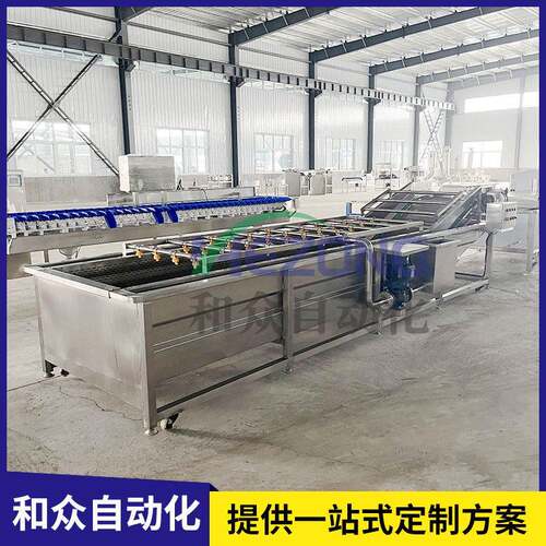 果蔬气泡清洗机酸笋海带脱盐全自动洗菜机大型山竹柑橘果蔬清洗机