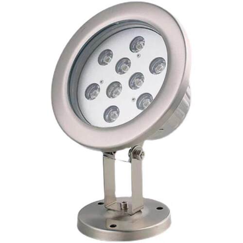 led水底灯DC12V24V水下水池喷泉灯6W9W12W304不锈钢七彩水底灯