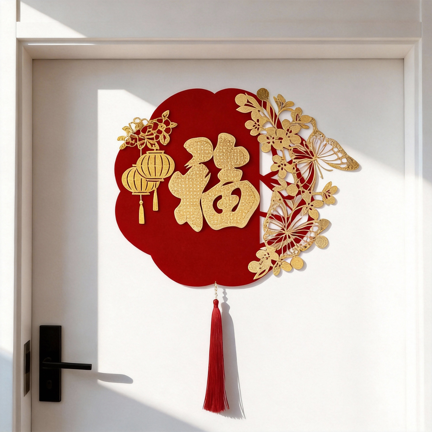2026马年新年福字门贴流苏挂饰