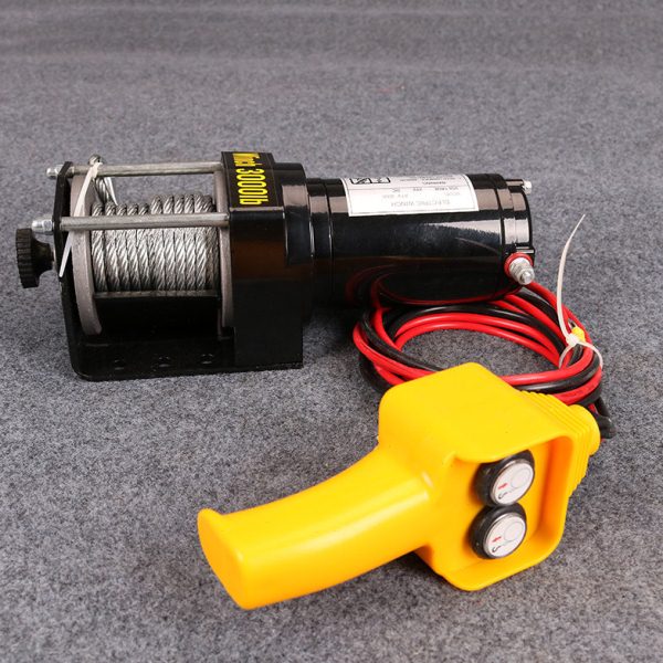 12V24V越野车电动绞盘/3000磅车载小吊机电动绞盘/汽车绞盘6000图片
