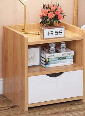 PULATA床头柜北欧简约多功能单抽屉斗柜卧室储物边桌小柜子191013
