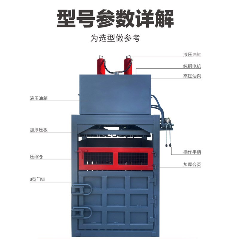 一件代发40吨双缸废纸药材易拉罐双缸液压打包机