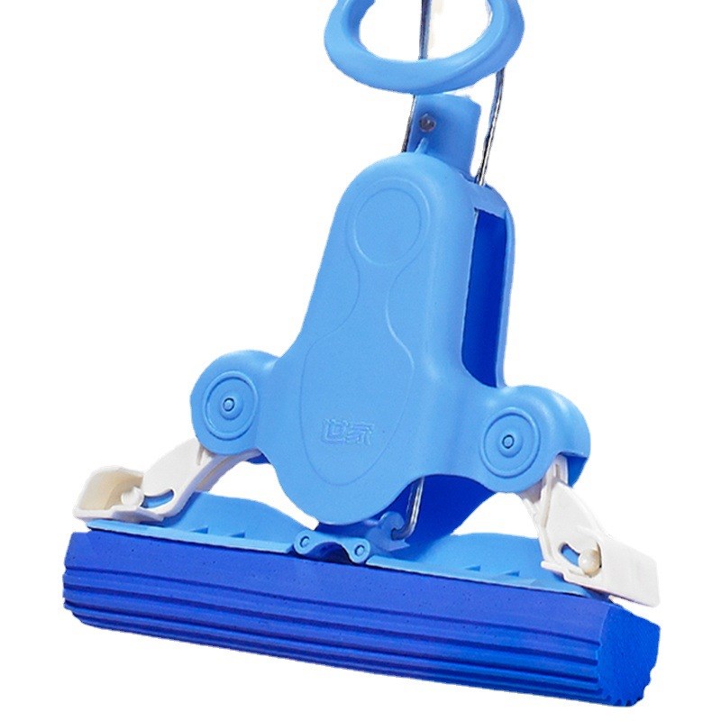 3IGP世家胶棉拖把对折式四面挤水家用免手洗海绵头吸水海棉拖把