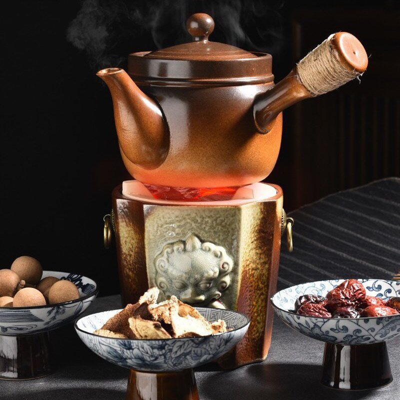 围炉煮茶烧烤炉炭火炉陶瓷古法碳火煮茶壶室内烤红薯炉子耐热干烧