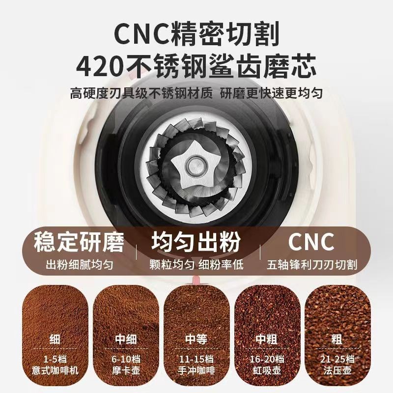 电动咖啡磨豆机小型意式咖啡机咖啡磨豆机全自动咖啡研磨器家用