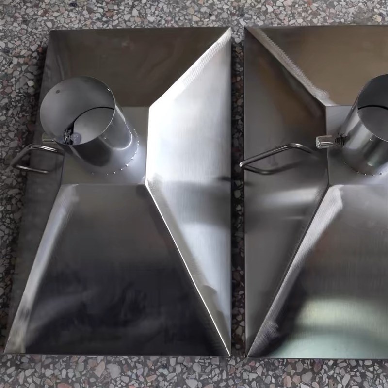 不锈钢吸烟罩焊接废气抽烟吸尘罩圆形喇叭口吸风罩方形工业集气罩