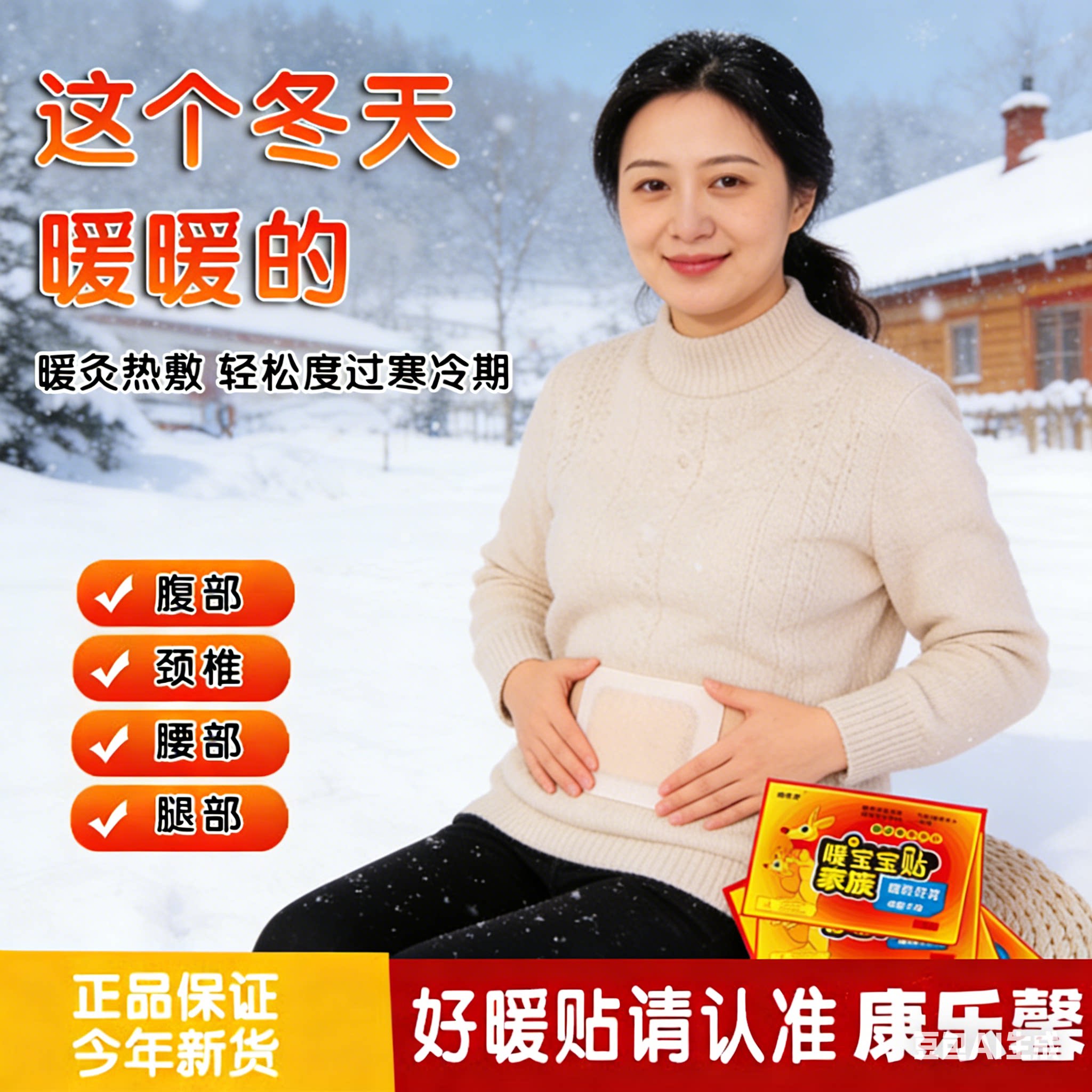 暖宝宝艾草自发热暖身贴宫寒防寒