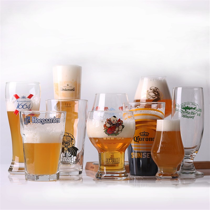 巨酿啤酒玻璃杯6岛1鹅64福佳玻璃杯