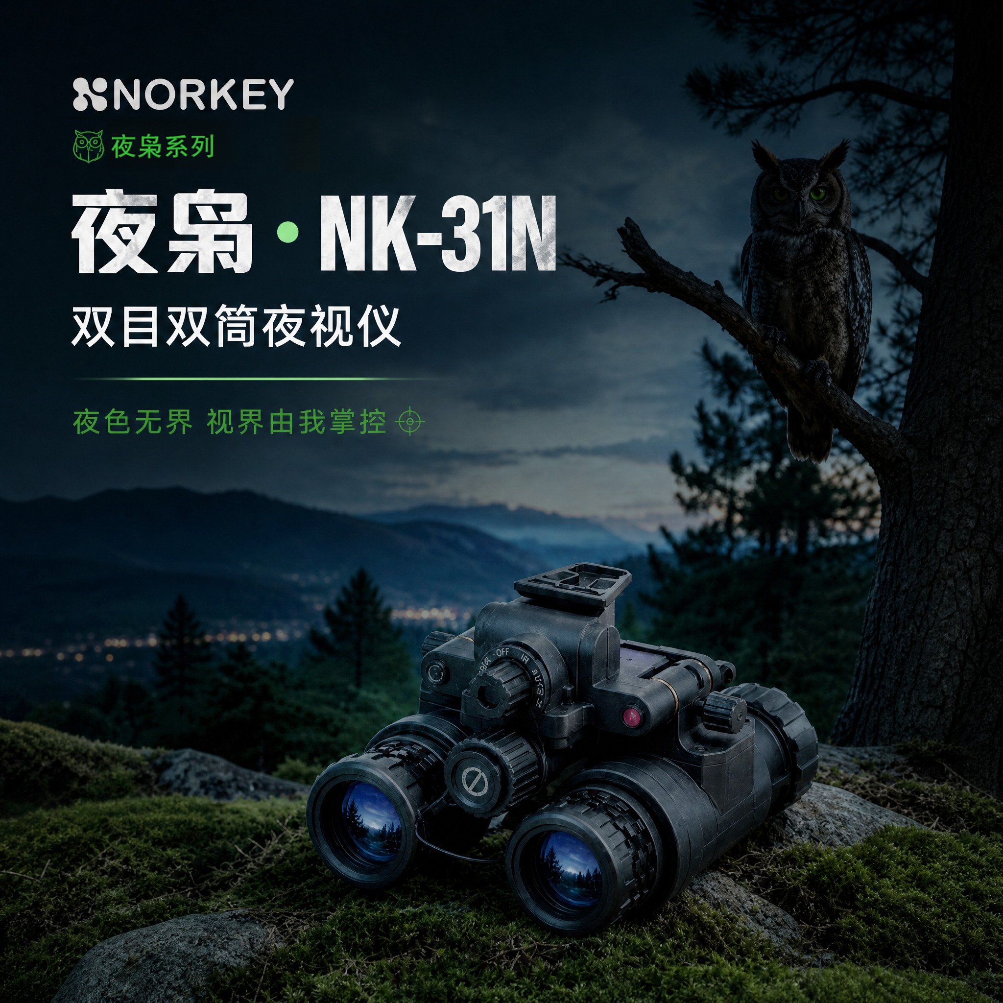 NK-31N双目双筒夜视仪 超二代像增强器 FOV50°