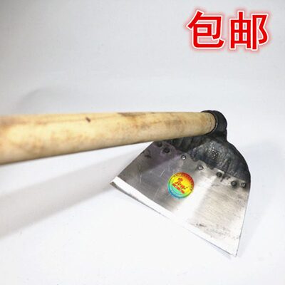 宽口锄头手工锻打园艺工具除草锄草农具翻地开垦锄配柄带木柄包邮