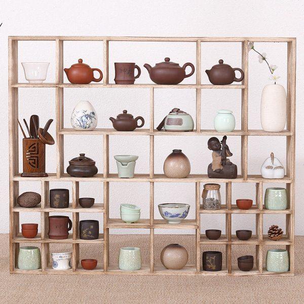 实木摆件中式简约现代博古架挂墙茶架壁挂式置物架墙上茶壶多宝阁,住宅家具,多宝格/博古架,淘宝优惠券,粉丝福利购,淘宝优惠卷