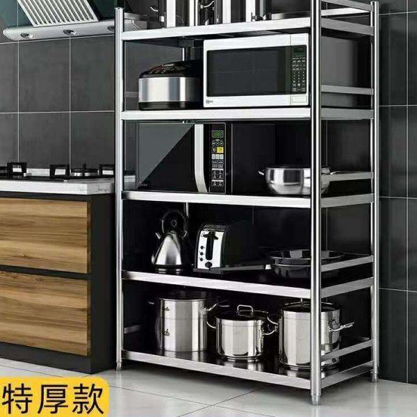 厨房不锈钢置物架五层落地多层货架多功能微波炉收纳储物架层架子,厨房/烹饪用具,微波炉置物架,淘宝优惠券,粉丝福利购,淘宝优惠卷