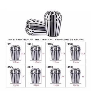 弹性筒夹 ER25高精度ER夹头 雕刻机夹头 10mm