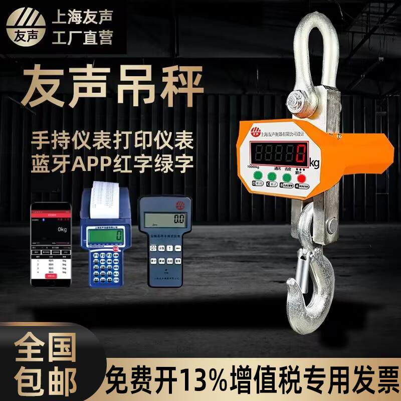 上海友声吊秤1T3T5T10T15T20T33T吊钩秤友声OCS电子吊秤吊钩称