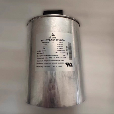 EPCOS B32377A5107J030 3*100UF 530V 750V 116*230mm 薄膜电容器