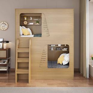 双层床太空舱推拉全包床学校学生宿舍床青旅上下床公寓民宿酒店床