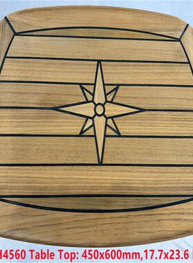 桶形柚木桌面台面 450x600/500x700/610x940mm 游艇房车船舶配件