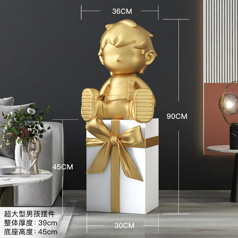 潮玩公仔客厅大型落地摆件家居饰品灯电视柜沙发旁边乔迁新居礼品